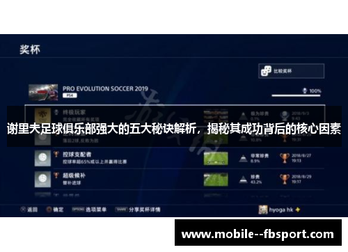 谢里夫足球俱乐部强大的五大秘诀解析,揭秘其成功背后的核心因素 谢里夫足球俱乐部强大的五大秘诀解析,揭秘其成功背后的核心因素